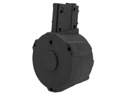 Angel Custom 1500 Round Thunderstorm Electric Winding Drum Magazine - Black - Evike