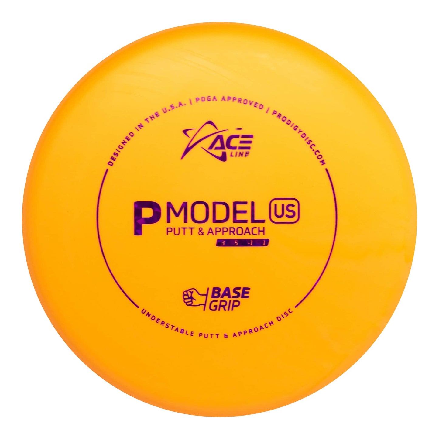 Prodigy Ace Line P Model US Putt & Approach Disc - Basegrip Plastic