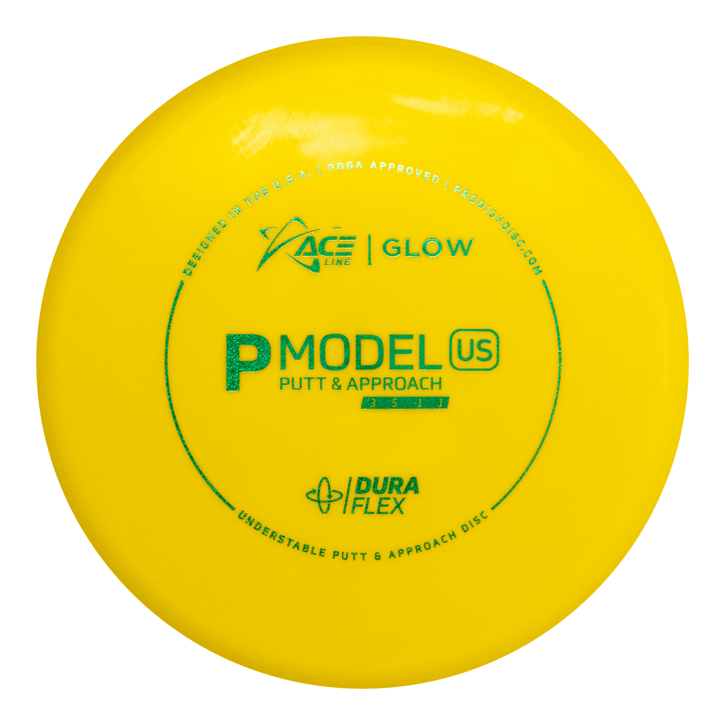 Prodigy Ace Line P Model US Putt & Approach Disc - Duraflex Glow Plastic