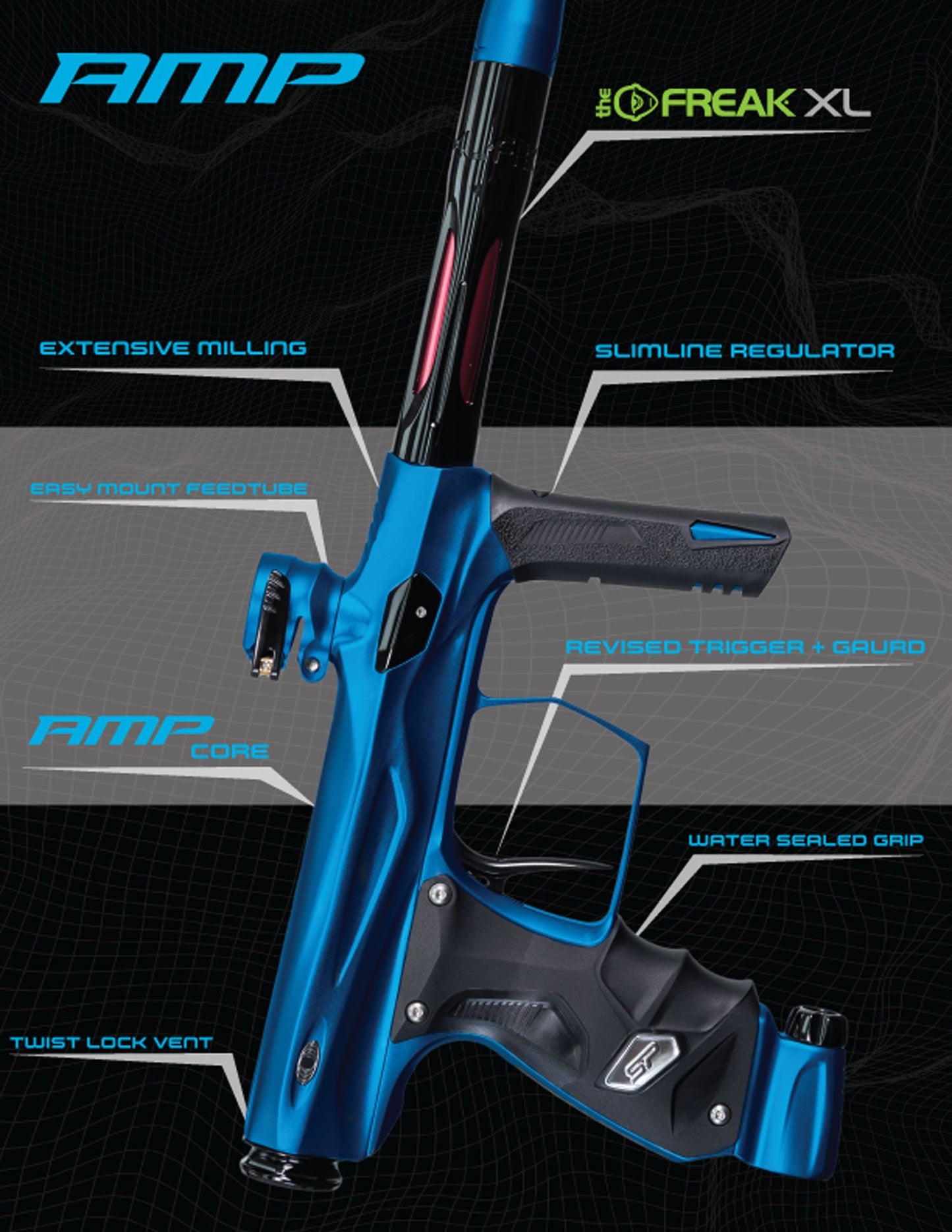 JT / Smart Parts Collaboration Shocker AMP Paintball Gun - Limited Production Graphic