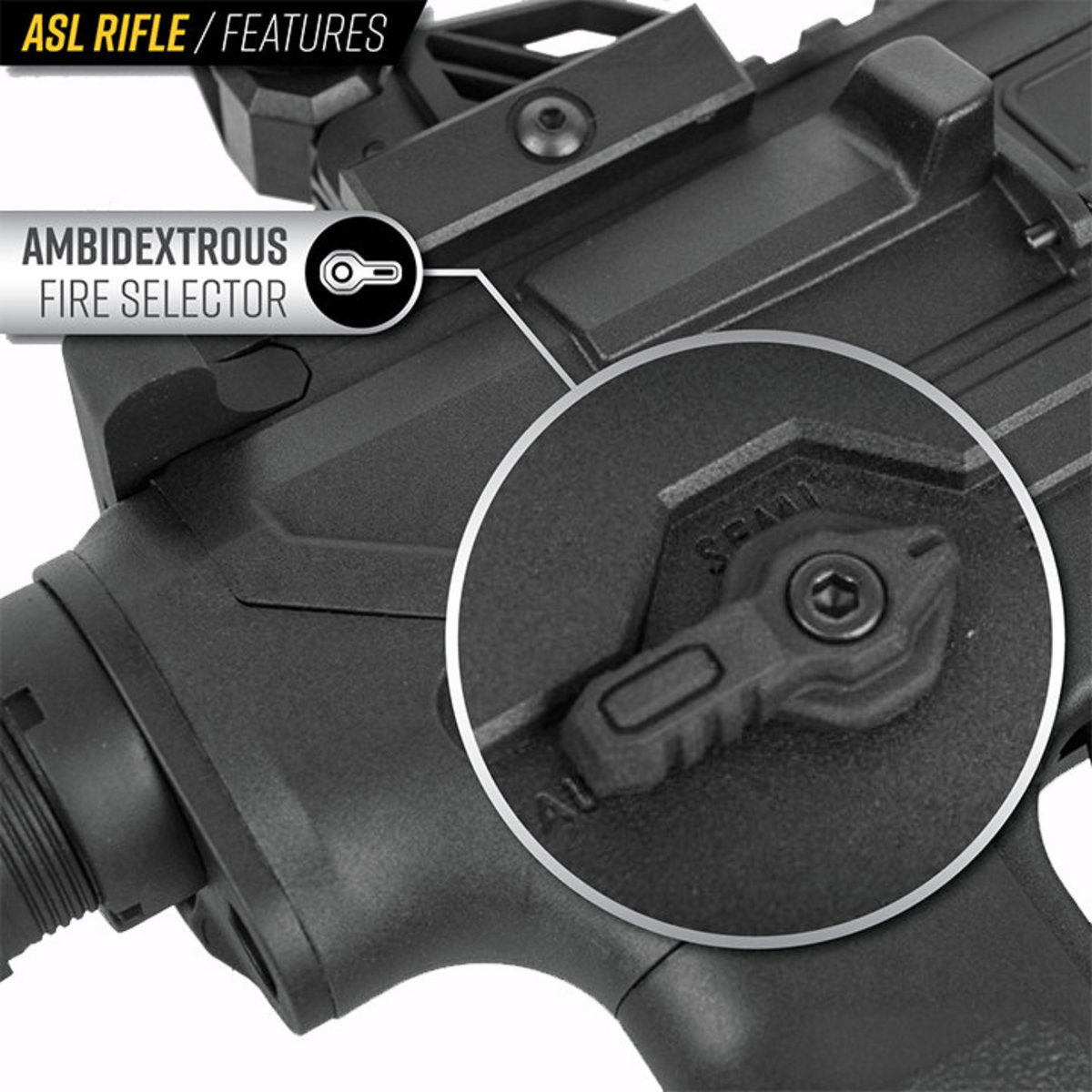 Valken Tactical ASL+ Series AEG Romeo Airsoft Rifle - Black