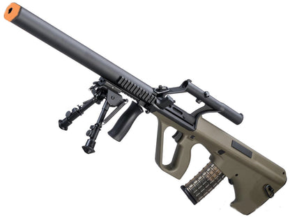 Snow Wolf AUG "Phantom" Bullpup Airsoft AEG Rifle w/ Intergraded Scope &amp; Mock Suppressor - OD Green - Evike