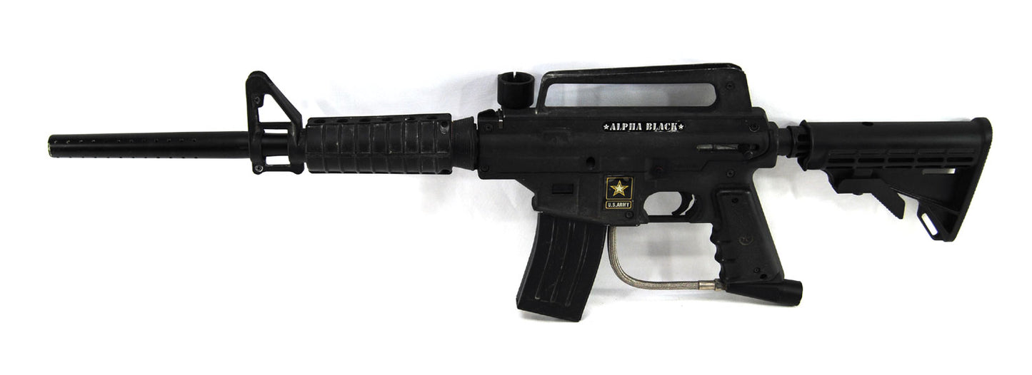 Used Tippmann Alpha Black w/ E-Grip &amp; Smart Part Barrel - Black - Tippmann Sports