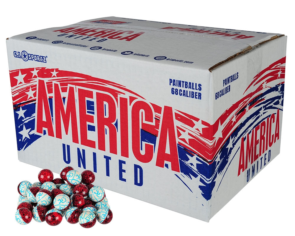G.I. Sportz America United Paintballs - 2000 Count - Stars &amp; Strips Shell - Empire