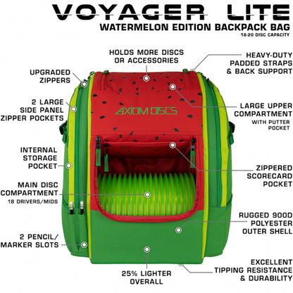 Axiom Voyager Lite Disc Golf Bag - Watermelon Edition