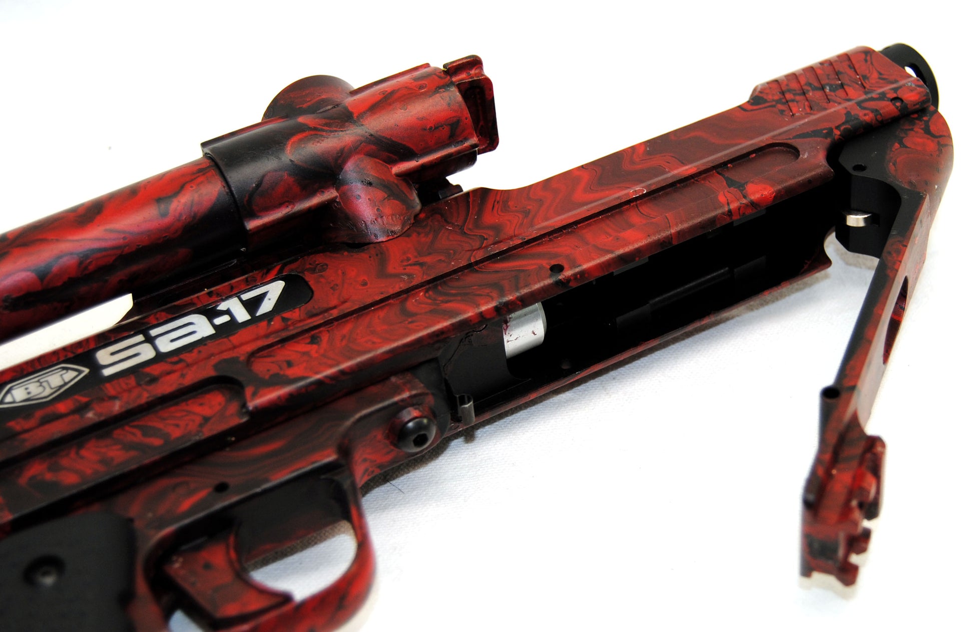 Used Empire BT Battle-Tested SA-17 Scenario Woodsball Tube-Fed Paintball Pistol - Empire Battle Tested