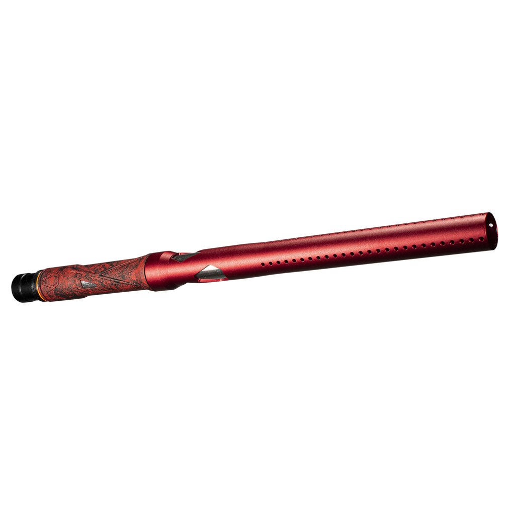 CRBN Carbon IC Paintball Barrel - Graphic Red - Autococker Thread