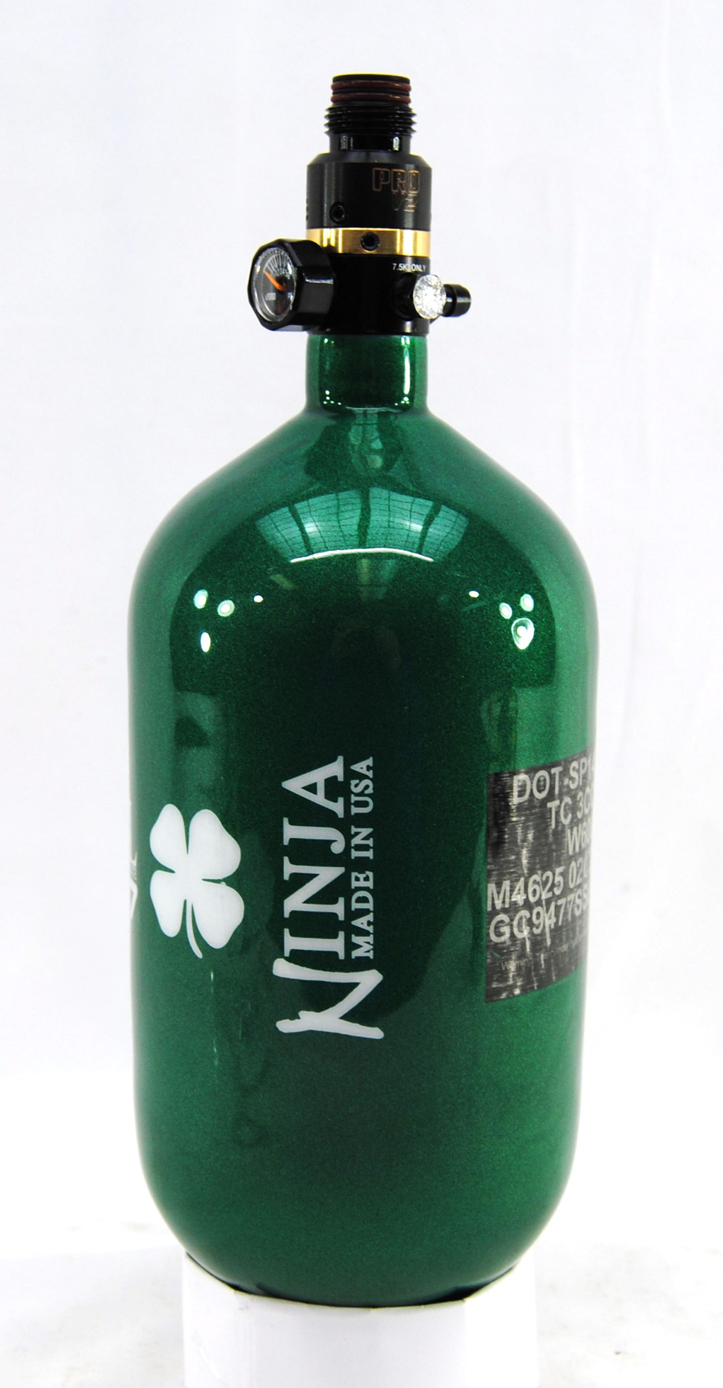 Ninja 77ci 4500psi HPA Tank - Limited Edition St. Patrick's Day Lucky Clover - Pro V2 SLP Regulator - Ninja Paintball