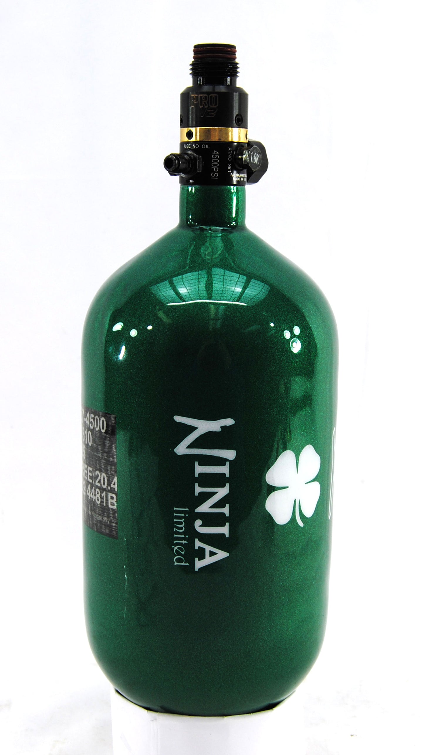 Ninja 77ci 4500psi HPA Tank - Limited Edition St. Patrick's Day Lucky Clover - Pro V2 Regulator - Ninja Paintball