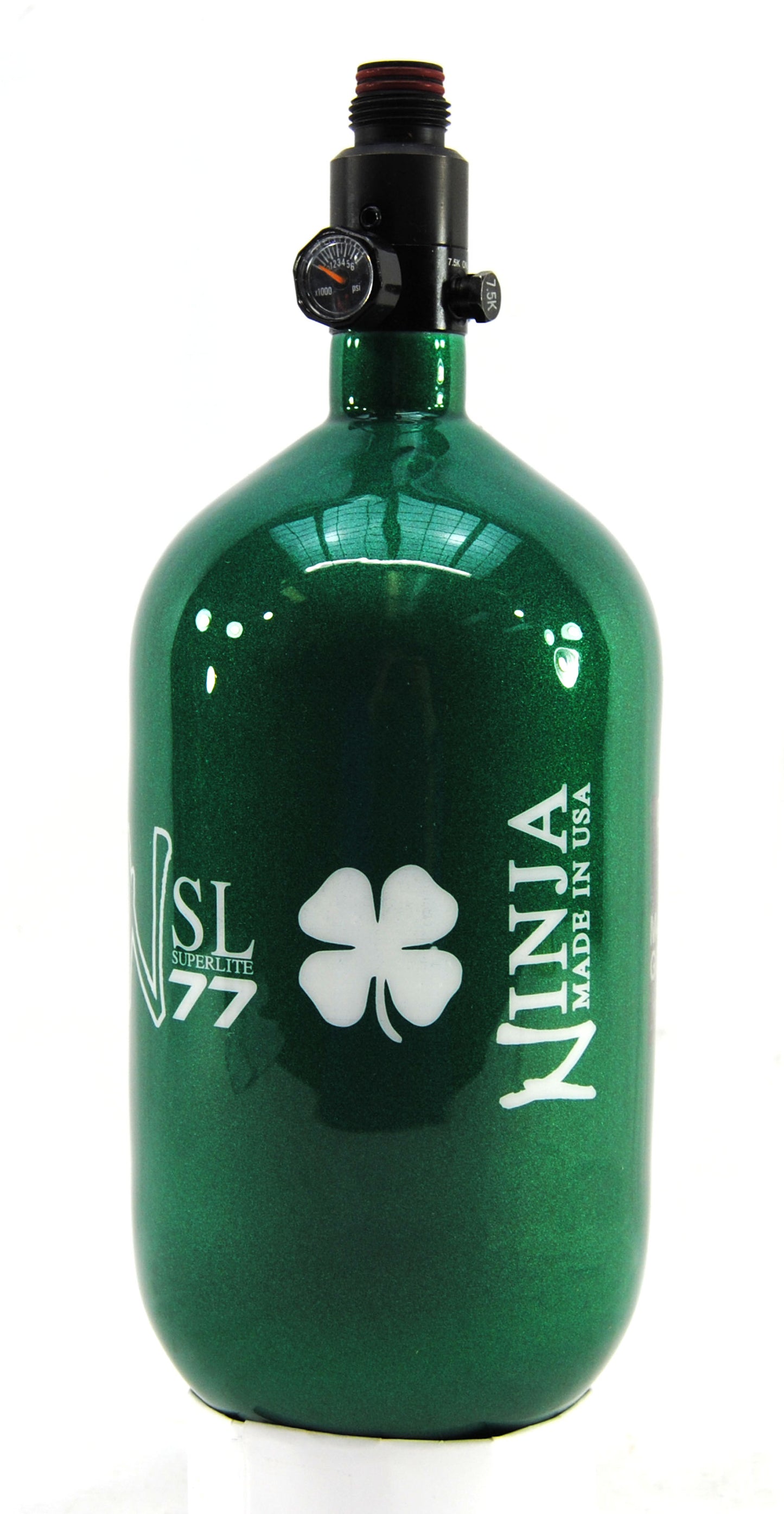 Ninja 77ci 4500psi HPA Tank - Limited Edition St. Patrick's Day Lucky Clover - Standard Regulator - Ninja Paintball