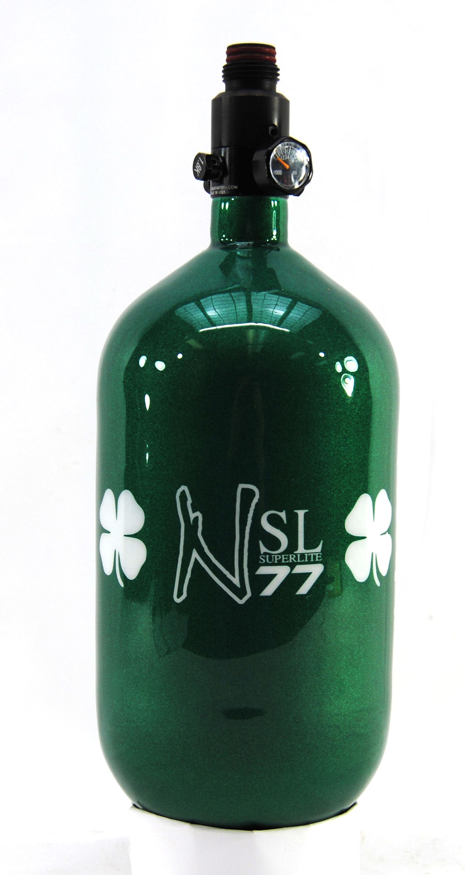 Ninja 77ci 4500psi HPA Tank - Limited Edition St. Patrick's Day Lucky Clover - Standard Regulator - Ninja Paintball