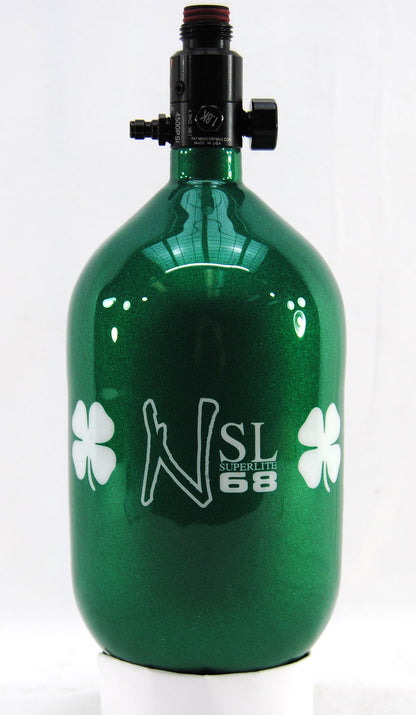 Ninja 68ci 4500psi HPA Tank - Limited Edition St. Patrick's Day Lucky Clover - Ultralite Regulator - Ninja Paintball
