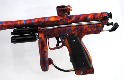 Inception Designs Retro Ripper Mini Autococker - Orange/Red Acid Wash w/ Blue Splash