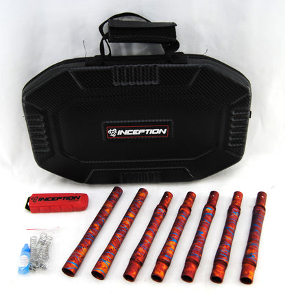 Inception Designs Retro Ripper Mini Autococker - Orange/Red Acid Wash w/ Blue Splash
