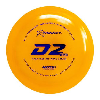 Prodigy D2 Max Distance Driver Disc - 400 Plastic