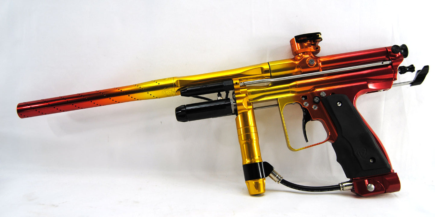 Inception Designs Retro FLE Autococker - Red/Yellow Fade - Inception Designs