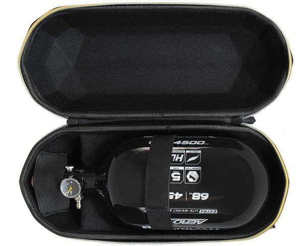 HK Army Exo Tank Case - Black Carbon Fiber w/ Gold Zipper - HK Army