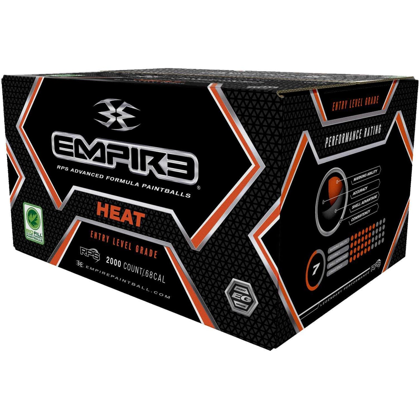 Empire Heat Paintballs - 2000 Count - Pink Shell / Pink Fill - Empire