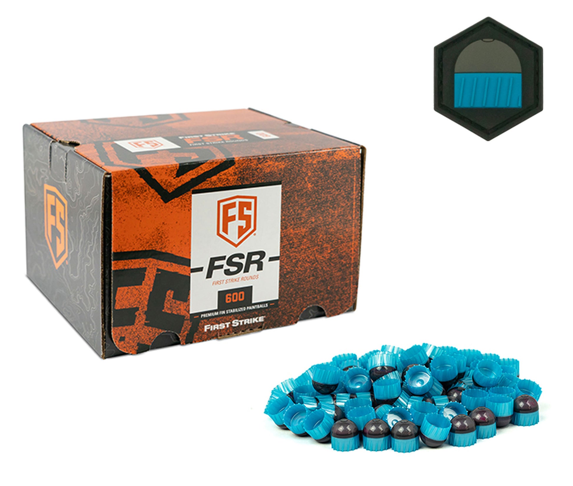 First Strike Rounds - 600 Count - Smoke/Sky Blue - Pink Promo w/ Free Patch - First Strike