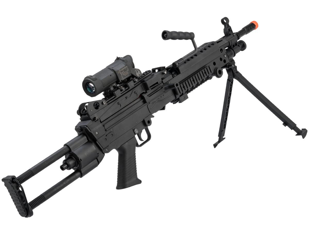 Cybergun FN Licensed M249 Para "Featherweight" Airsoft Machine Gun - Black - Cybergun