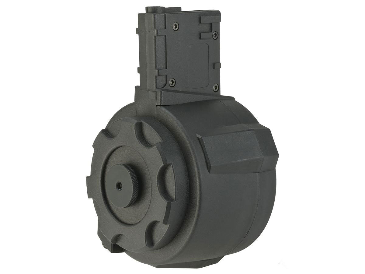 Angel Custom 1500 Round Firestorm Combo Airsoft AEG Drum Flashmag w/ M4 Adapter - Black - Evike