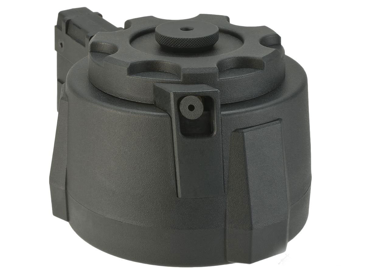Angel Custom 1500 Round Firestorm Combo Airsoft AEG Drum Flashmag w/ M4 Adapter - Black - Evike