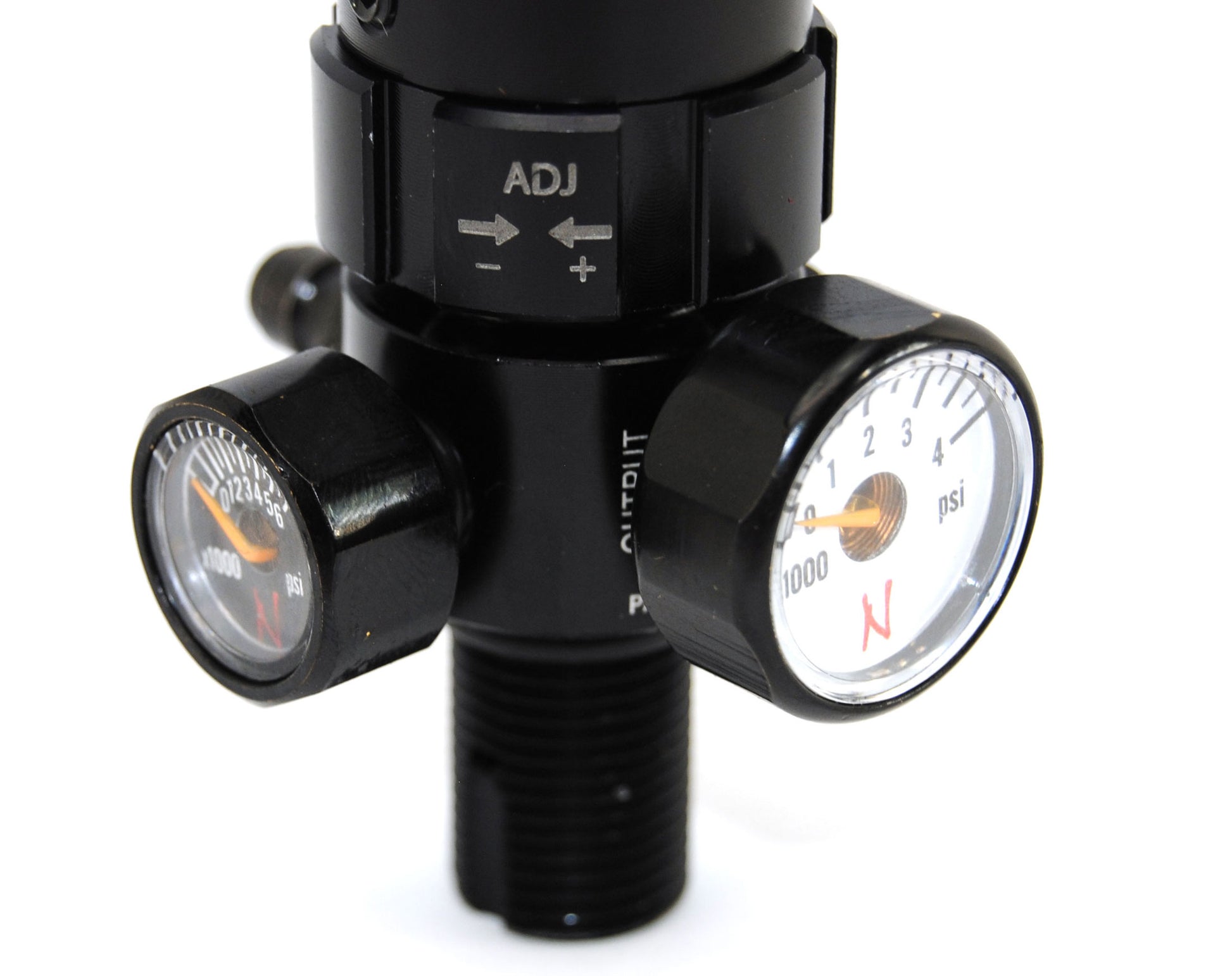Ninja Flex Regulator for 4500 psi Bottles - Rotational Collar Adjustable Output Pressure - Ninja Paintball
