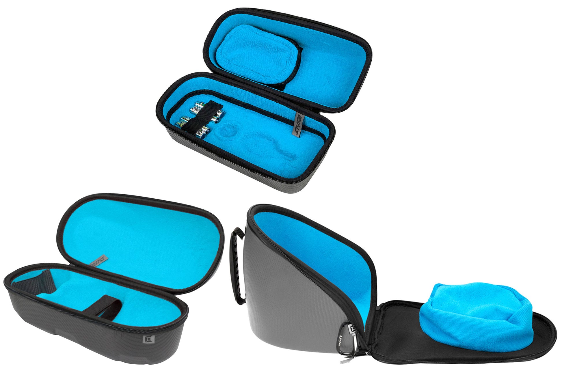Exalt LE Universal Carbon V3 Goggle &amp; Loader &amp; Tank Case - Charcoal Grey / Cyan Microfiber - Exalt
