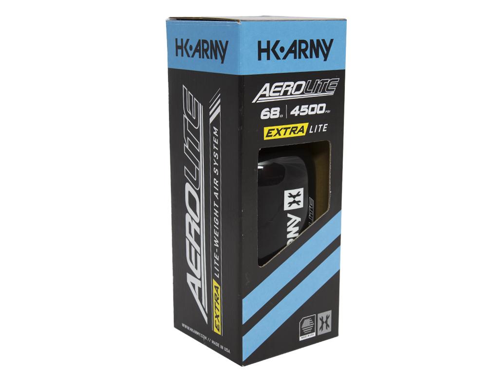 HK Army AeroLite "EXTRA LITE" Tank w/ Aerolite2 Pro Reg - 68ci / 4500psi - Black - HK Army