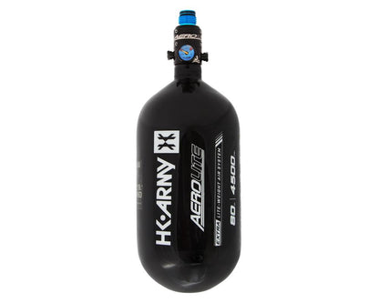 HK Army AeroLite "EXTRA LITE" Tank w/ Aerolite2 Pro Reg - 80ci / 4500psi - Black - HK Army