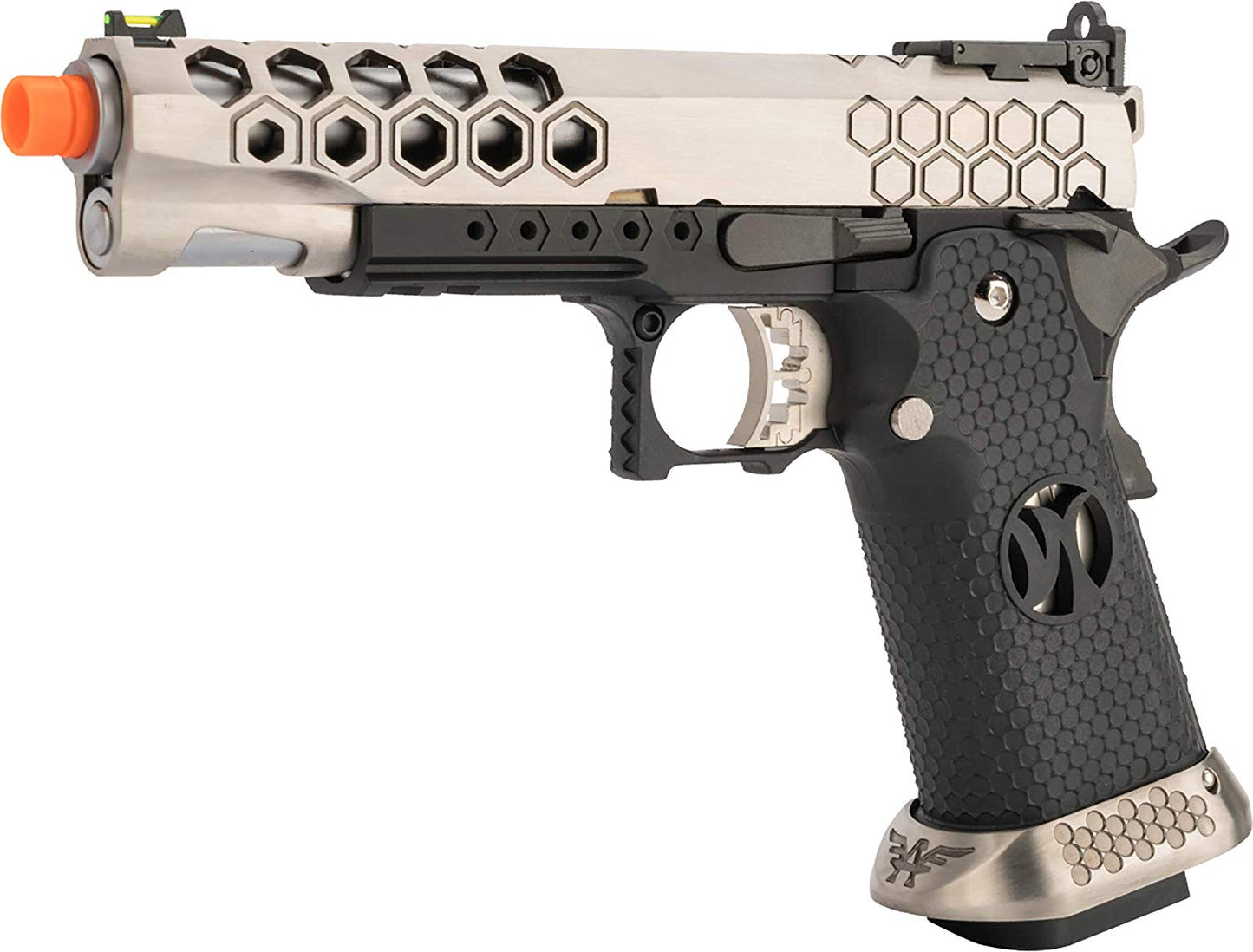 AW Custom HX25 Full Metal Competition Ready Gas Blowback Airsoft Pistol - Silver - AW Custom