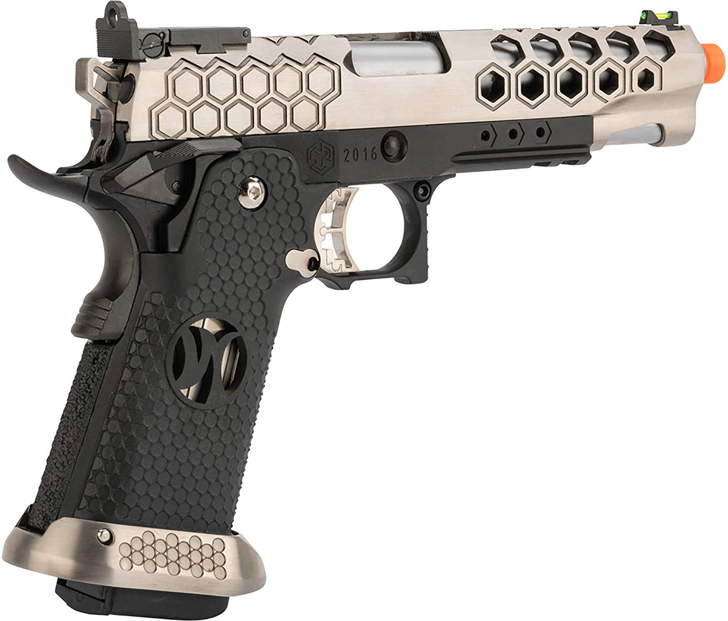 AW Custom HX25 Full Metal Competition Ready Gas Blowback Airsoft Pistol - Silver - AW Custom