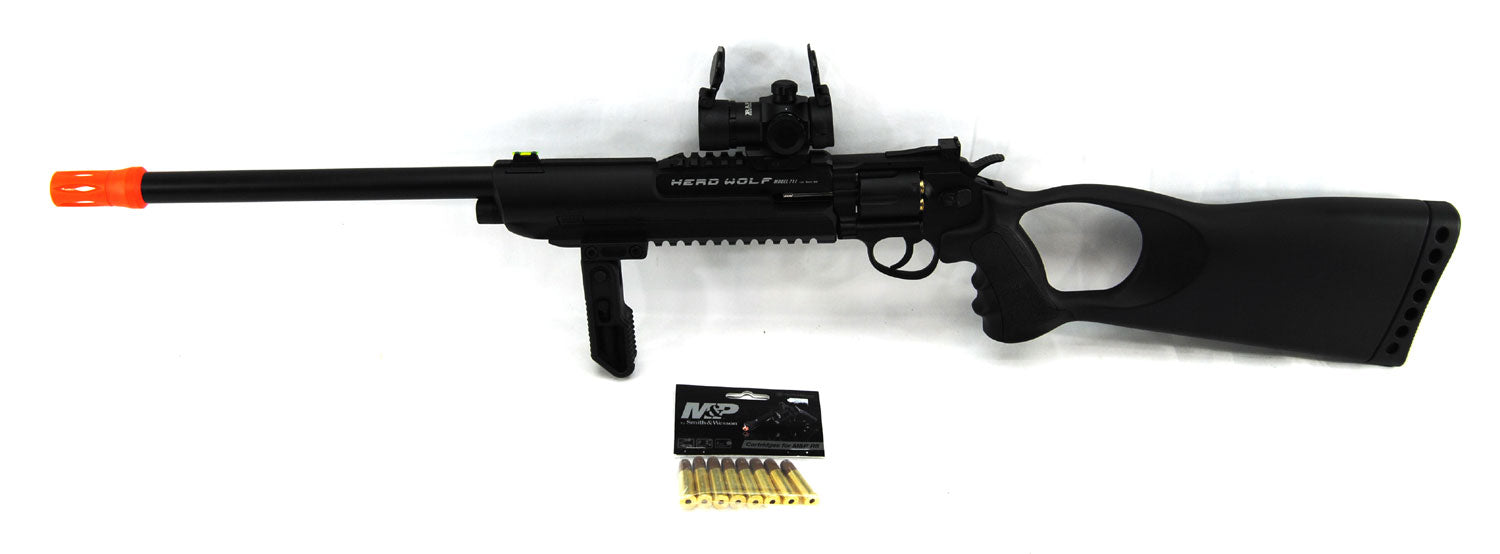 WinGun Herd Wolf Model M711 Airsoft Revolver Carbine Combo Package - Evike