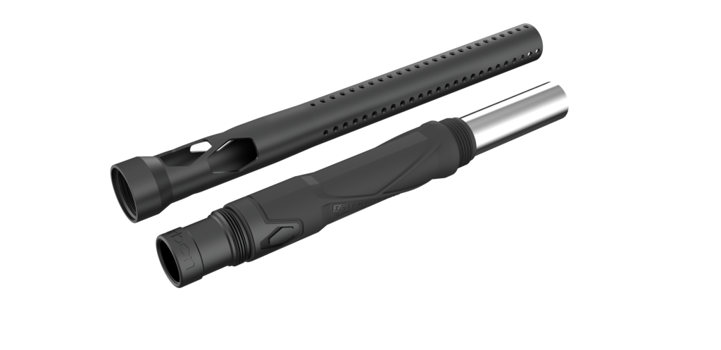 CRBN Carbon IC Paintball Barrel - Black - Autococker Thread