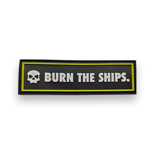 Infamous Paintball "Burn The Ships" Medium Style Patch - Black Volt