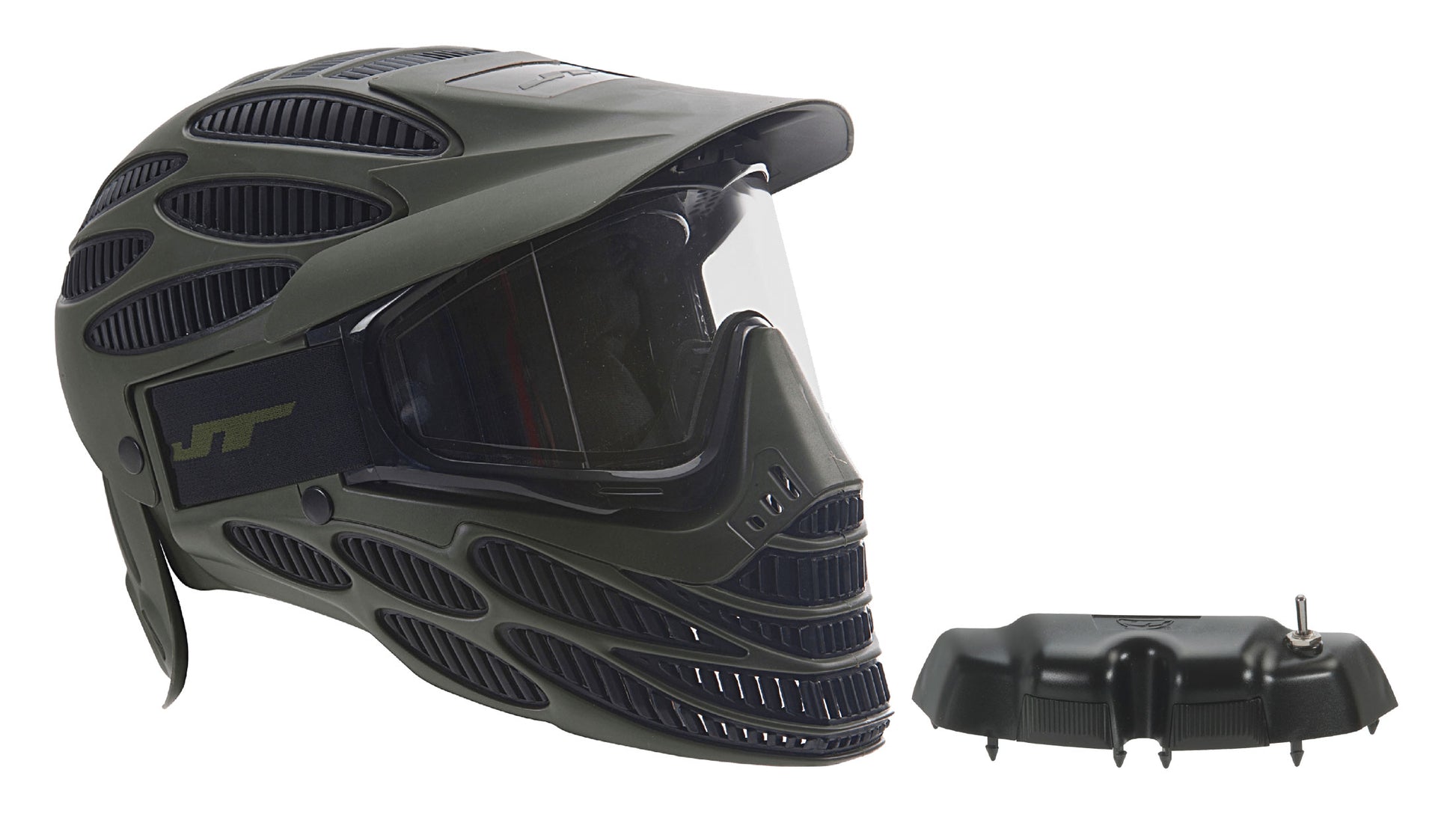 JT Spectra Flex 8 Full Head Paintball Mask - Olive/Black + Vortex II Fan - JT