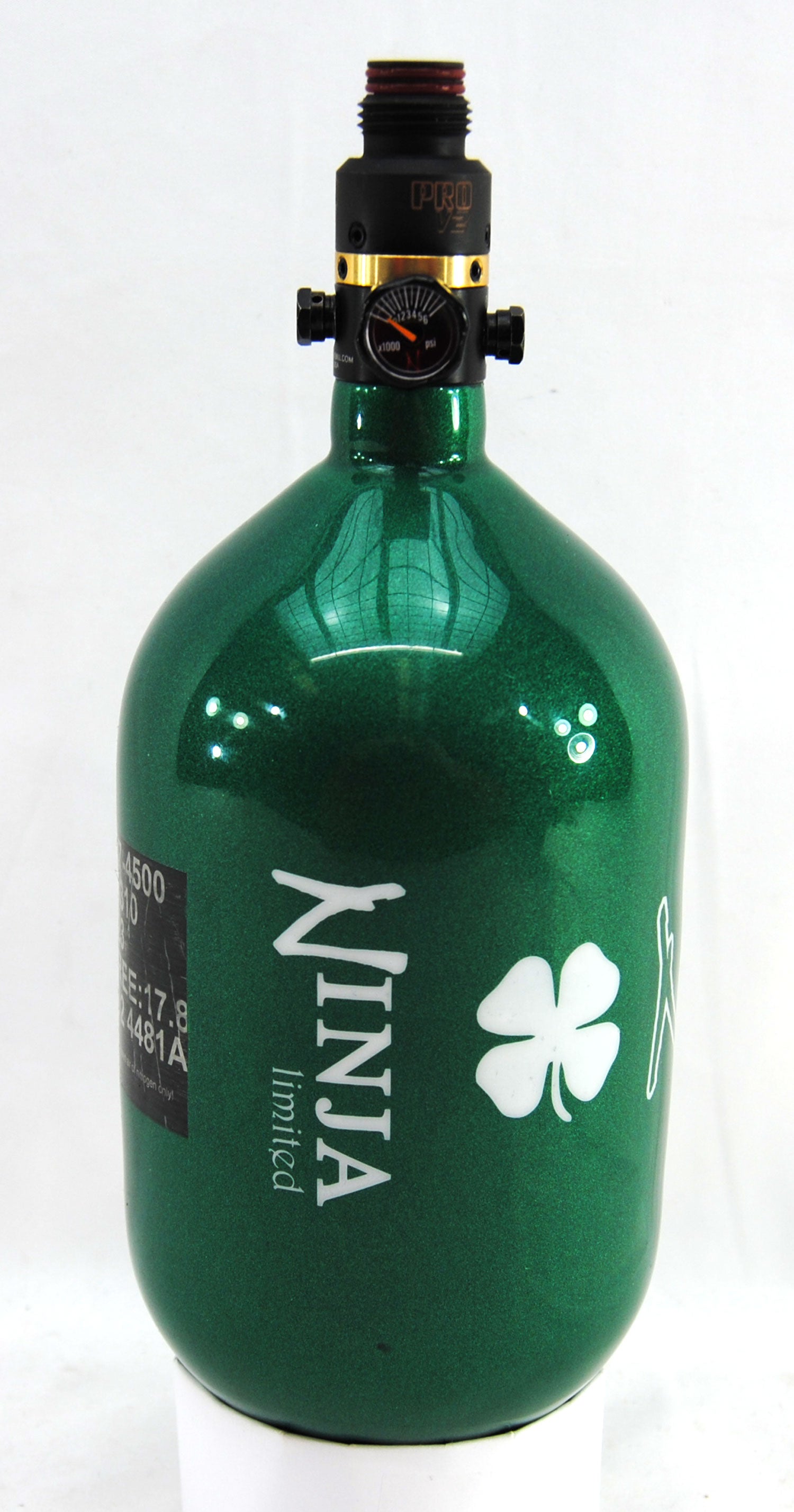 Ninja 68ci 4500psi HPA Tank - Limited Edition St. Patrick's Day Lucky Clover - Pro V2 SHP Regulator - Ninja Paintball