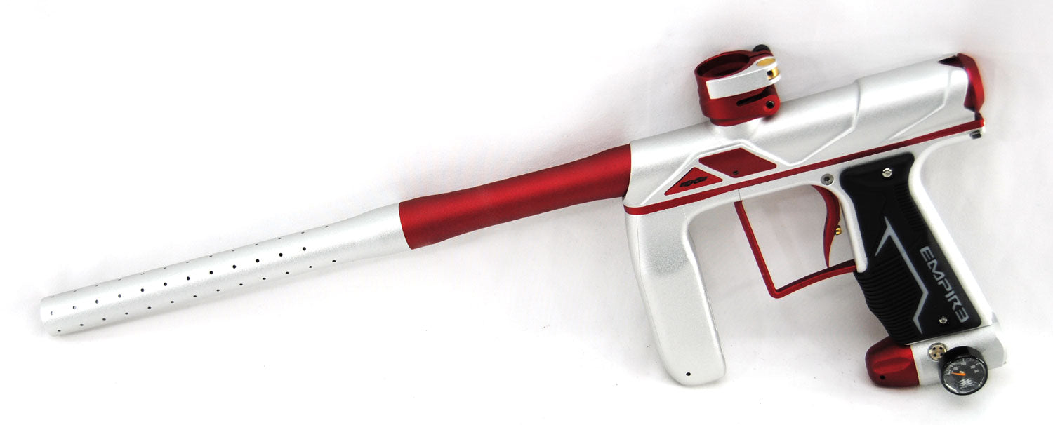 Empire Axe Pro Paintball Marker - Dust Silver / Red - Empire