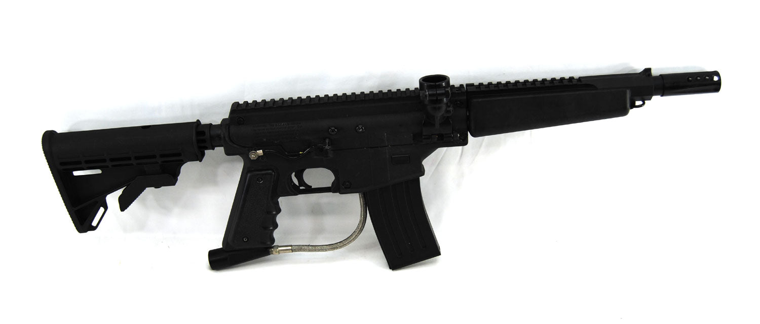 Used Tippmann U.S. Army Project Salvo w/ Flatline Barrel &amp; Response Trigger - Black - Tippmann