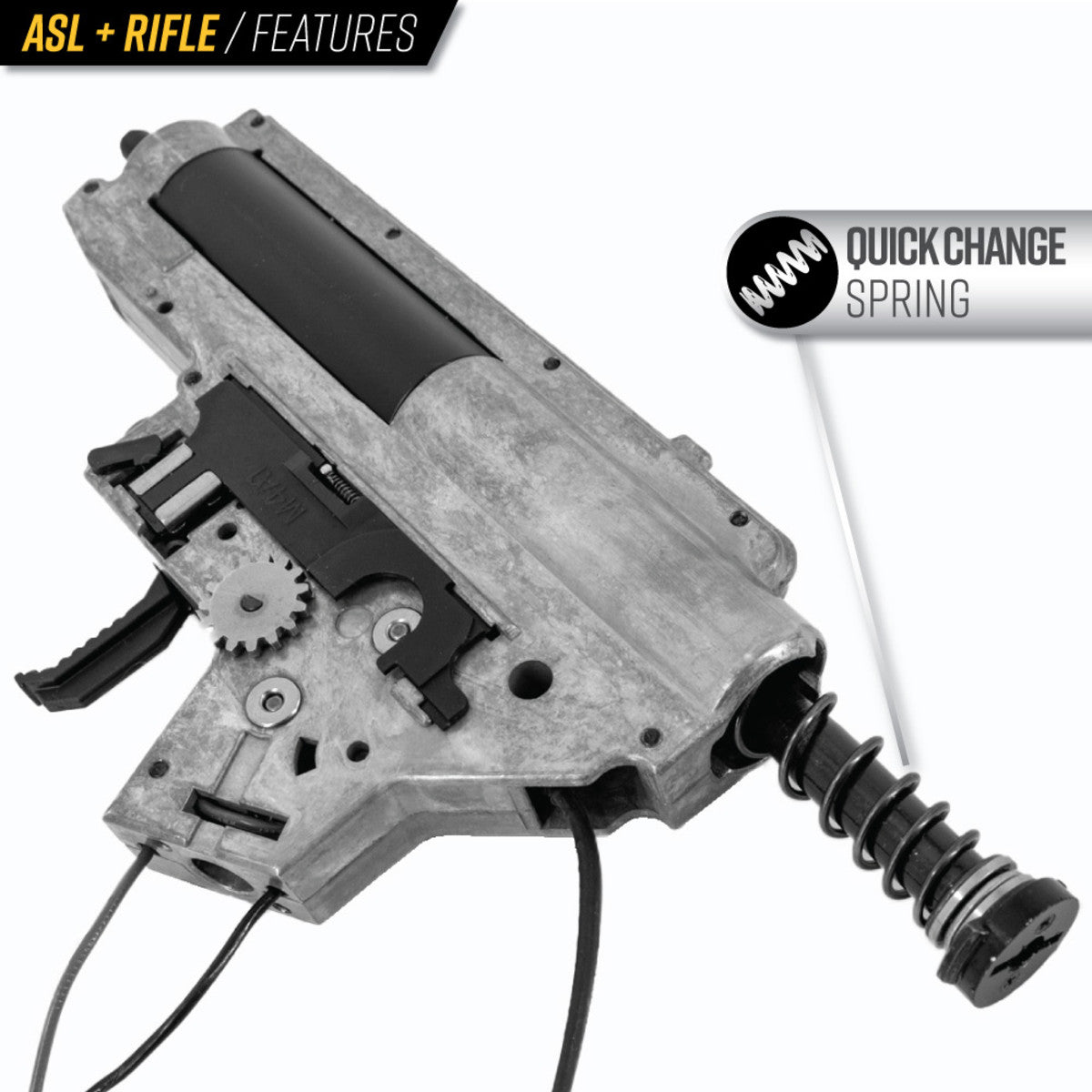 Valken ASL+ Series AEG Kilo45 Airsoft Rifle - Black - Valken