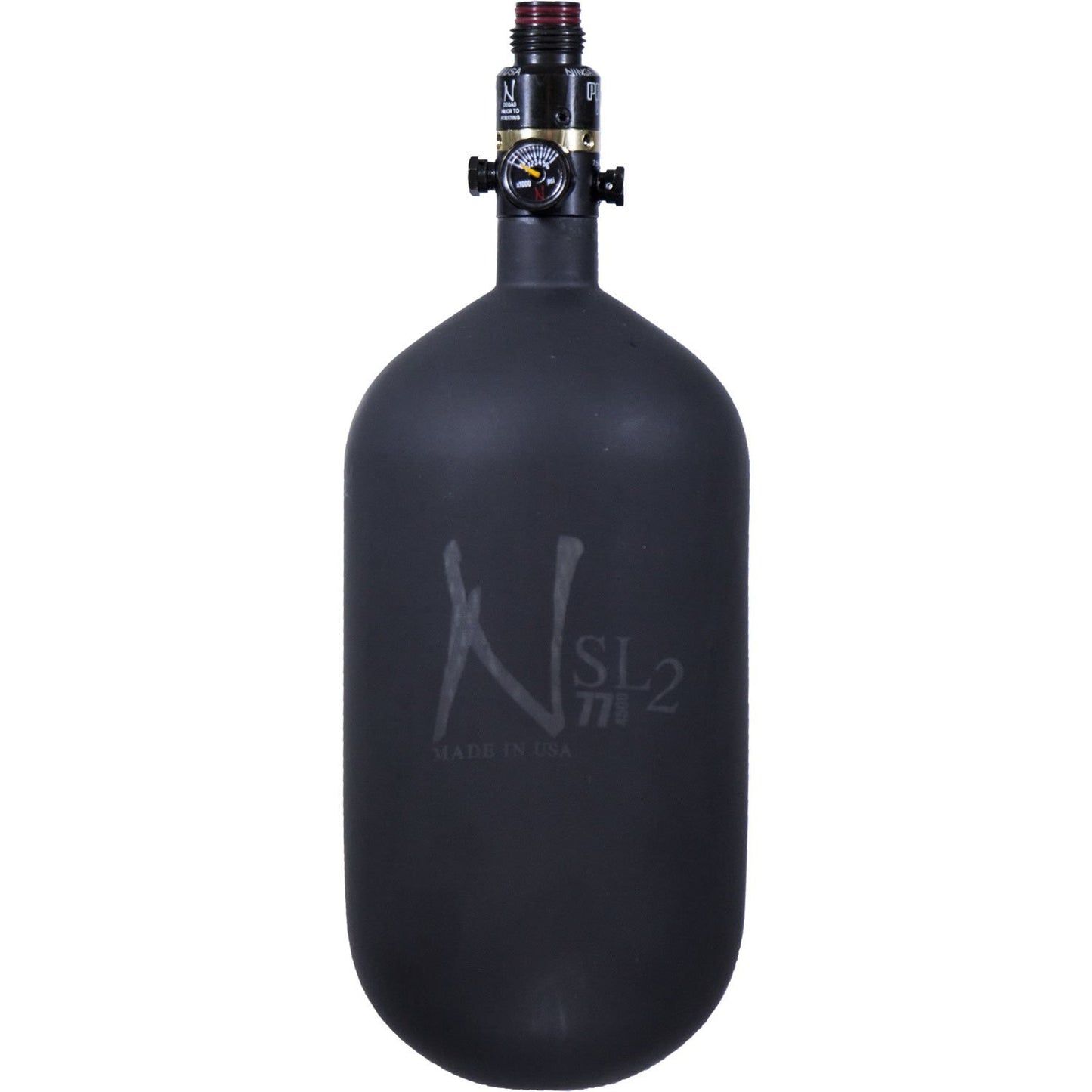 Ninja Pro SL2 77ci 4500psi HPA Tank Black Pro V2 SHP - Ninja Paintball