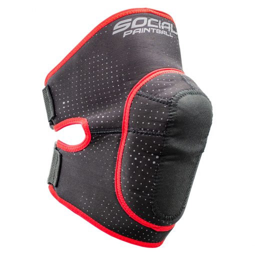 Social Paintball SMPL Knee Pad - Black/Red - Social Paintball