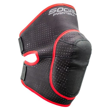 Social Paintball SMPL Knee Pad - Black/Red - Social Paintball