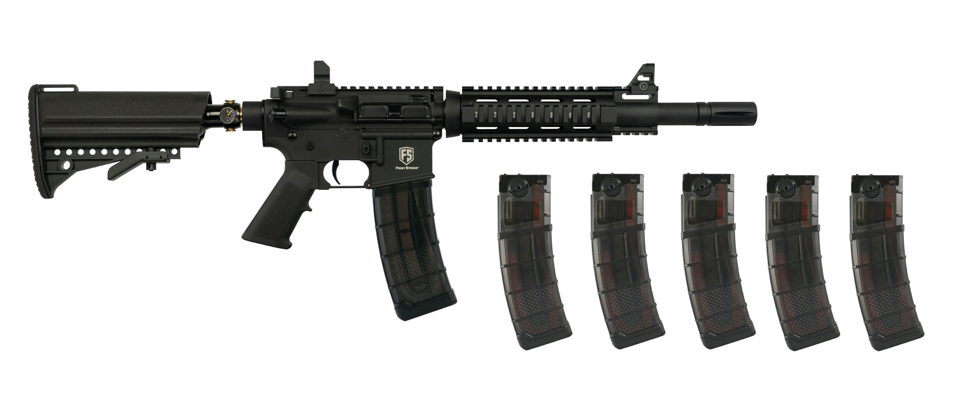 First Strike T15 Tiberius Arms Paintball Marker + 4 pack of V2 Smoke Mags - First Strike