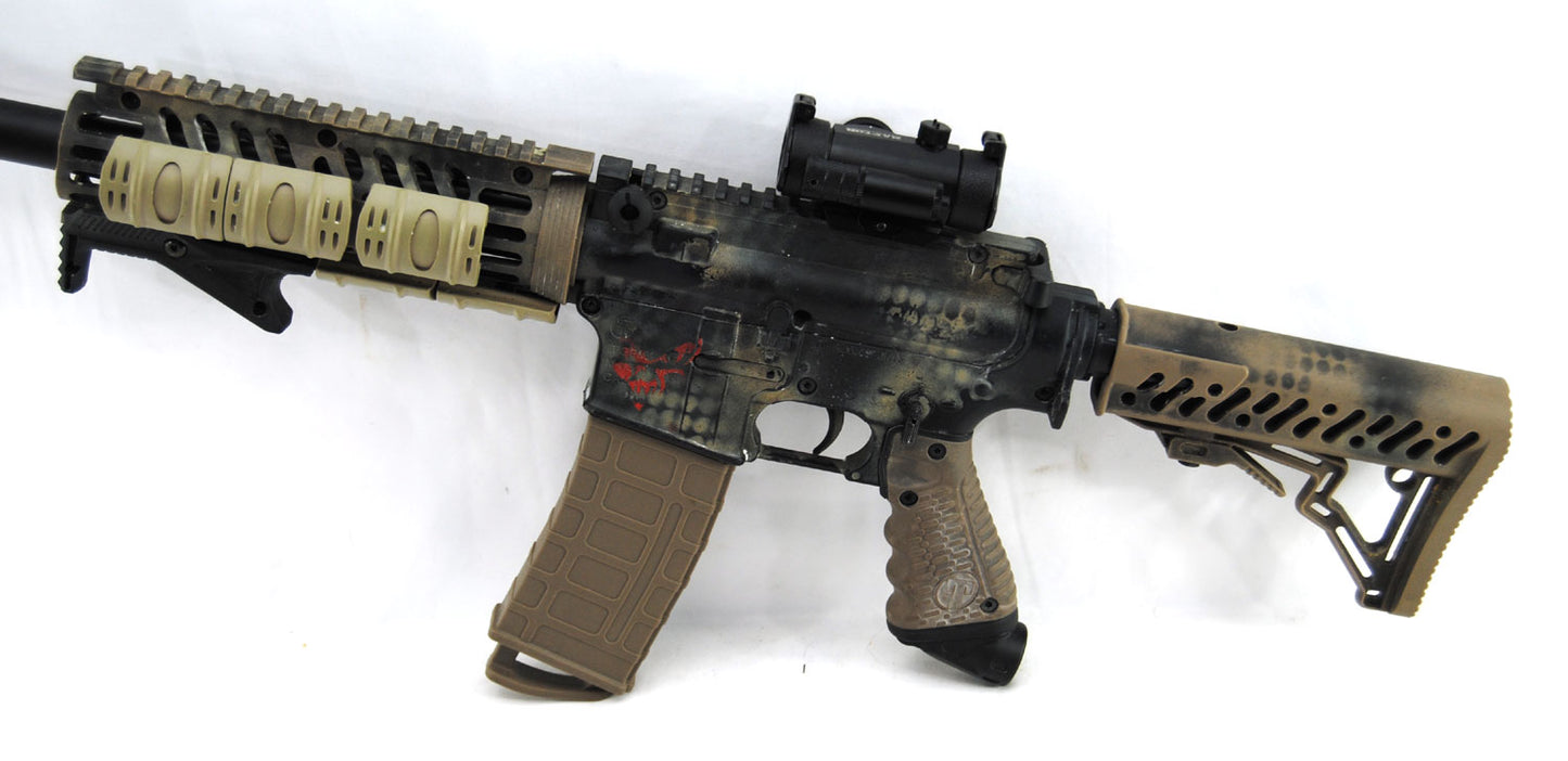 Used Tippmann TMC w/ Apex 2 Barrel &amp; Raptor Red Dot Sight - Desert Camo - Tippmann Sports