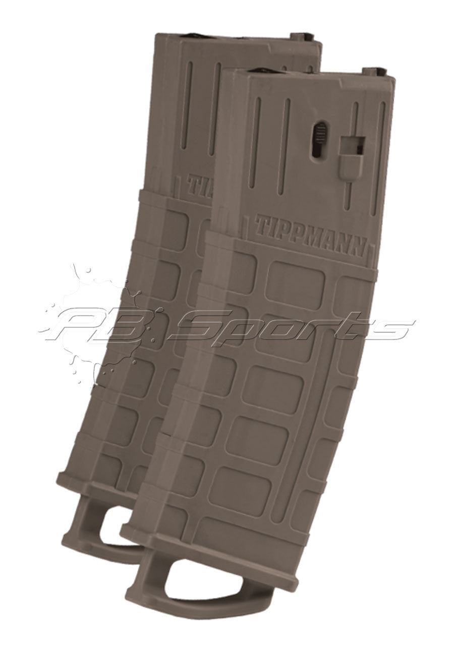 Tippmann TMC Magazine 2 Pack - 20 Ball - Dark Earth (Tan) - Tippmann Sports
