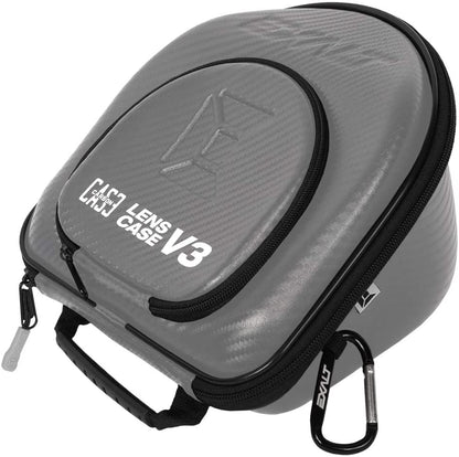 Limited Edition Exalt Universal Carbon Lens Case V3 - Charcoal Grey / Cyan Microfiber - Exalt