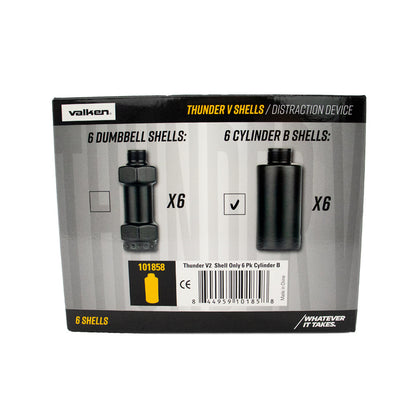 Valken Thunder V2 CO2 Sound Simulation Grenade Cylinder B Shells - 6 Pack (Shells Only)