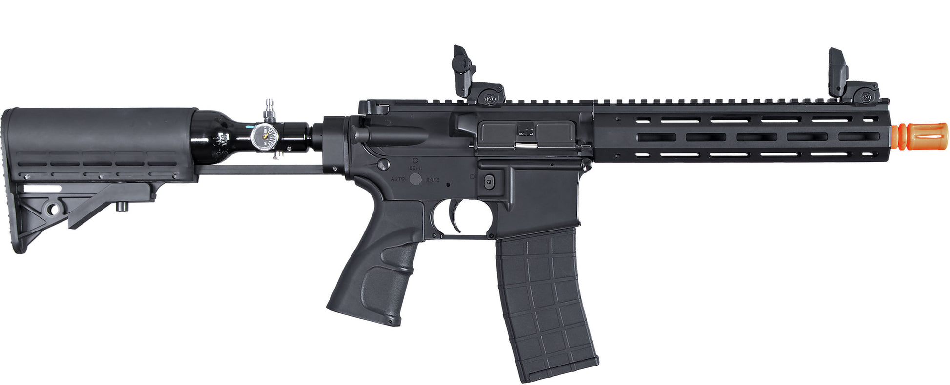 Tippmann Tactical OMEGA-PV CQB E-Matic Airsoft Rifle - 13ci Tank Stock - Tippmann Sports