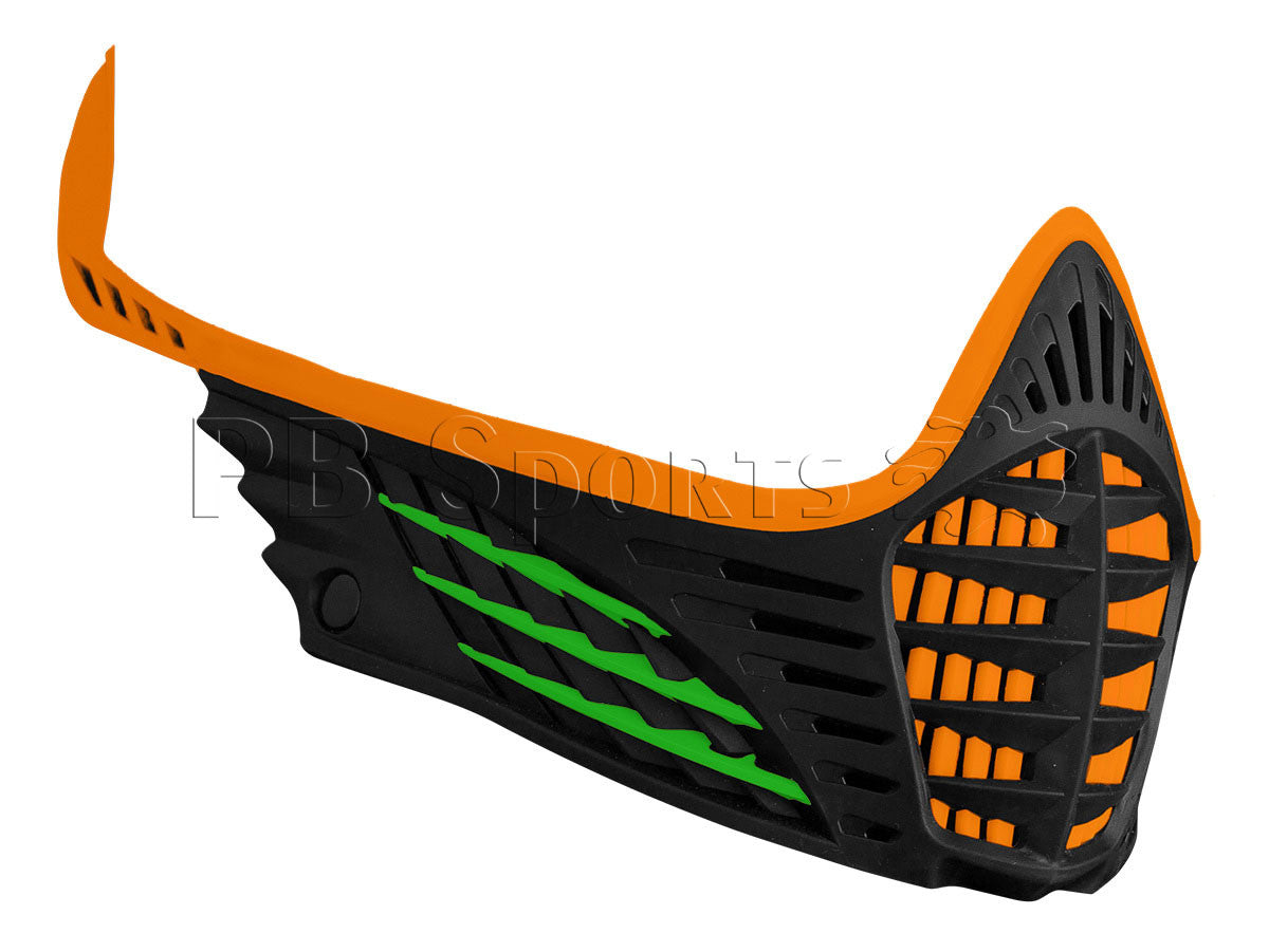 Virtue VIO Contour Facemask - Orange/Lime/Black - Virtue
